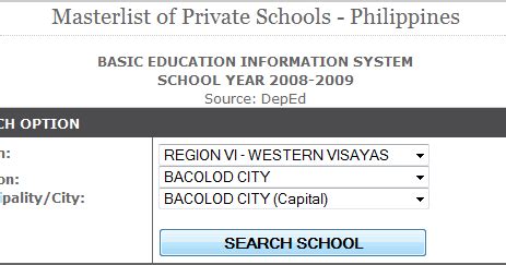 List of private schools in Bacolod .